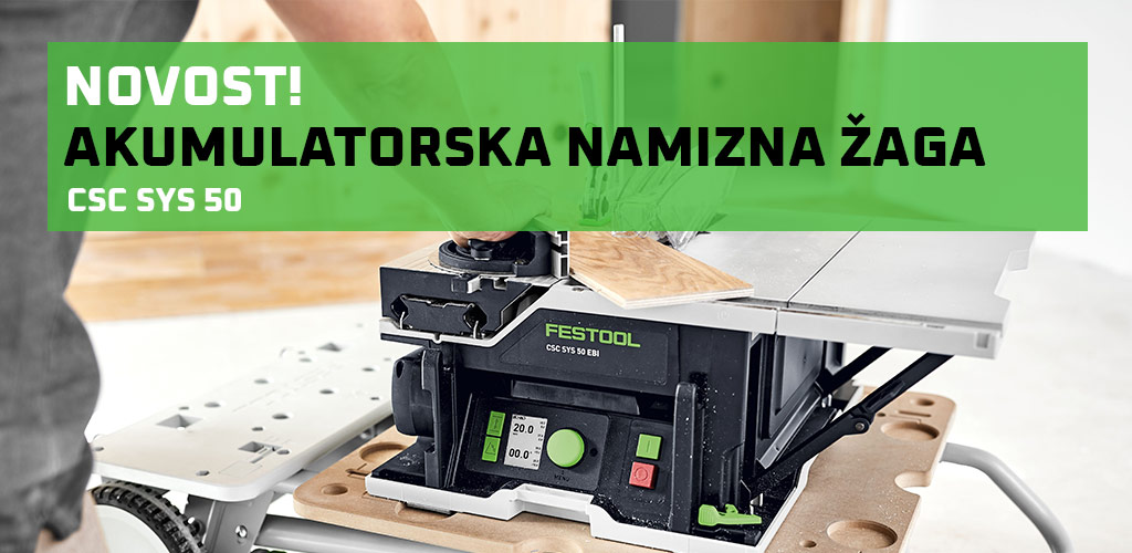 Akumulatorska namizna žaga CSC SYS 50 Festool